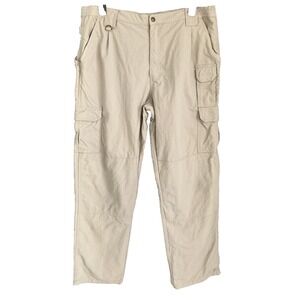5.11 Tactical Men Cargo Pants 40x34 Khaki Tan Nylon Straight-Leg Outdoor